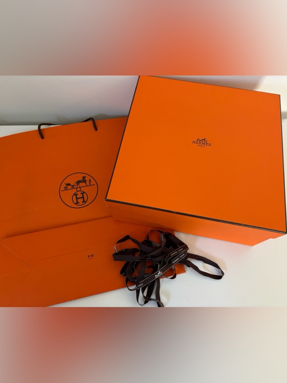 Hermes Birkin 25 Empty Gift Box 081 34.5×34.5×14cm /13.6×13.6×5.5 in With Bag